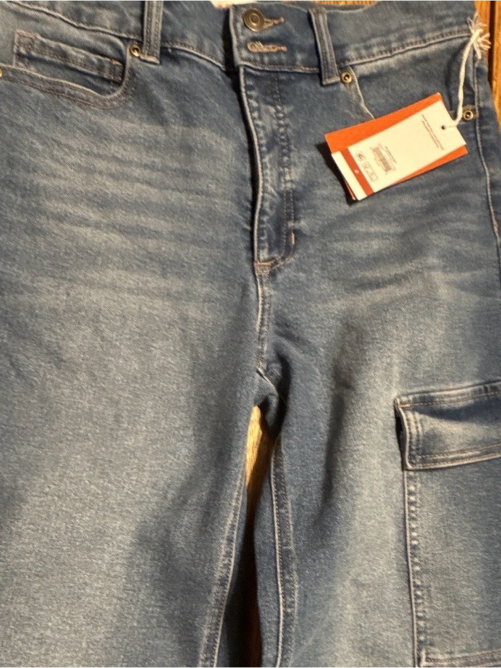 Women’s Blue Denim Cargo Jeans -  Sofia